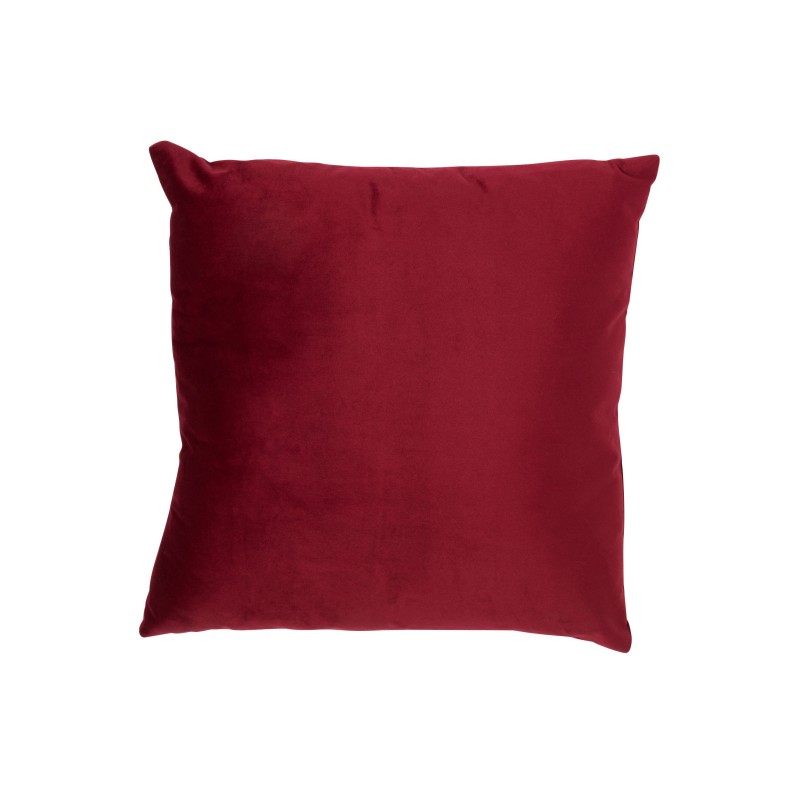 Coussin carré en velours rouge 45x45cm