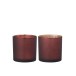 Set de 2 photophores en verre Bordeaux 15x15x15 cm Set de 2 photophores en verre Bordeaux 15x15x15 cm