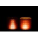 Set de 2 photophores en verre Bordeaux 15x15x15 cm Set de 2 photophores en verre Bordeaux 15x15x15 cm