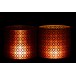 Set de 2 photophores en verre Bordeaux 20x20x20 cm Set de 2 photophores en verre Bordeaux 20x20x20 cm