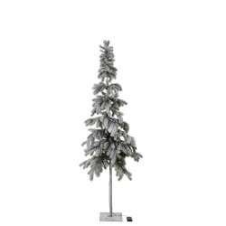 Sapin de Noël décoratif à led en plastique blanc - vert 85x85x180 cm