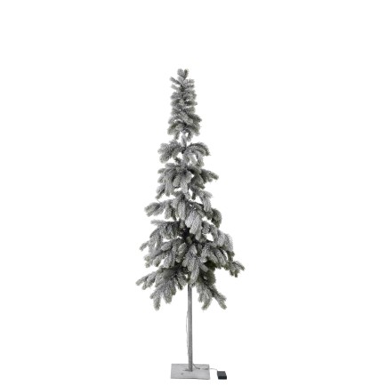 Sapin de Noël décoratif à led en plastique blanc - vert 85x85x180 cm