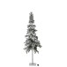 Sapin de Noël décoratif à led en plastique blanc - vert 85x85x180 cm
