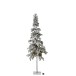 Sapin de Noël décoratif à led en plastique blanc - vert 85x85x180 cm