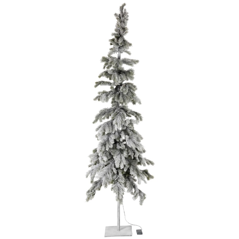 Sapin de Noël décoratif enneigé avec led H 218cm