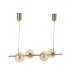 Suspensão de candeeiro em metal dourado com 4 lâmpadas 156x85cm Suspensão de candeeiro em metal dourado com 4 lâmpadas 156x85cm