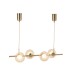 Suspensão de candeeiro em metal dourado com 4 lâmpadas 156x85cm Suspensão de candeeiro em metal dourado com 4 lâmpadas 156x85cm