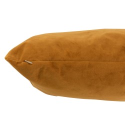 Coussin carré en velours ocre 45x45cm