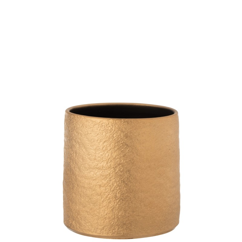 Cachepot céramique or de grande taille