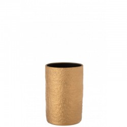 Vase doré en céramique 22x14 cm