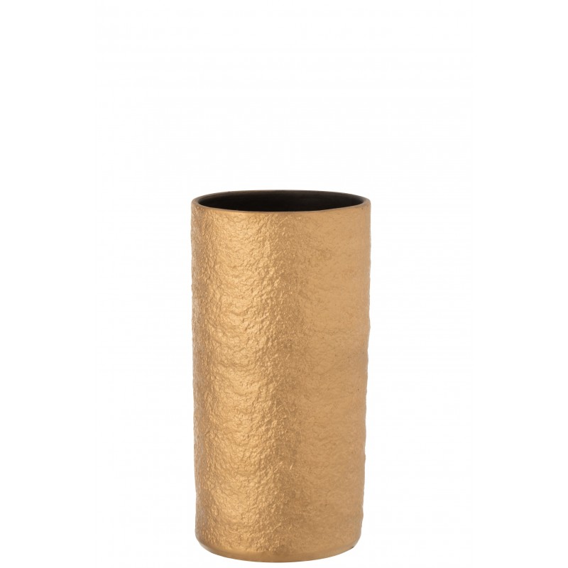 Vase doré en céramique 30x16 cm