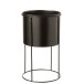 Vaso em metal preto 18x18x32 cm Vaso em metal preto 18x18x32 cm