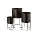 Vaso em metal preto 18x18x32 cm Vaso em metal preto 18x18x32 cm