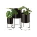 Vaso em metal preto 18x18x32 cm Vaso em metal preto 18x18x32 cm