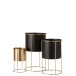 Vaso em metal preto 18x18x32 cm Vaso em metal preto 18x18x32 cm
