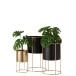 Vaso em metal preto 18x18x32 cm Vaso em metal preto 18x18x32 cm