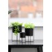 Vaso em metal preto 18x18x32 cm Vaso em metal preto 18x18x32 cm