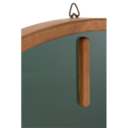 Horloge ronde en bois marron 60x60x5 cm