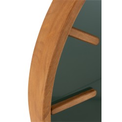 Horloge ronde en bois marron 60x60x5 cm