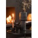 Vase champignon en ciment noir 16x16x43 cm Vase champignon en ciment noir 16x16x43 cm