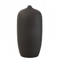 Vase haut en ciment noir 28x28x60 cm