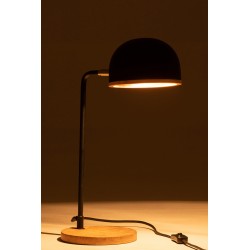 Lampada da scrivania in metallo nero 23x18x48 cm