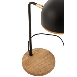 Lampada da scrivania in metallo nero 23x18x48 cm