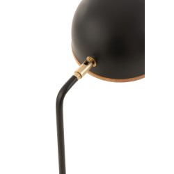 Lampada da scrivania in metallo nero 23x18x48 cm