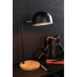 Lampada da scrivania in metallo nero 23x18x48 cm