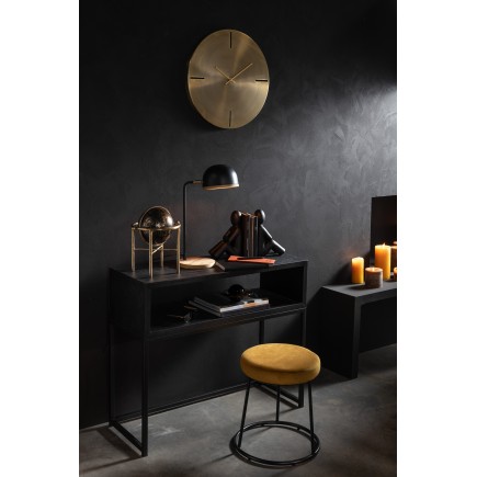 Lámpara de mesa evy hierro/madera negro/natural Alt. 48 cm