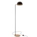 Lámpara de pie evy hierro/madera negro/natural Alt. 130 cm