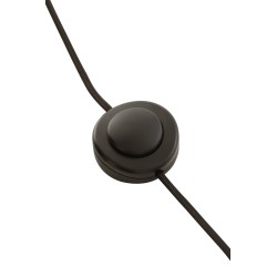 Lámpara de pie evy hierro/madera negro/natural Alt. 130 cm