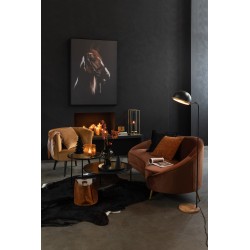 Lampadaire en métal noir 26x26x130 cm