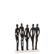 Personaje en fila aluminio/mármol negro/blanco Alt. 40 cm Personaje en fila aluminio/mármol negro/blanco Alt. 40 cm