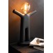 Candeeiro p'tit maurice em resina preta 35x19x45 cm Candeeiro p'tit maurice em resina preta 35x19x45 cm
