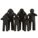 3 figuras P'tit Maurice de la sabiduría en resina negra H41cm