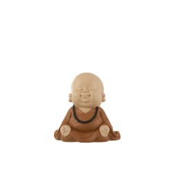 Moine en résine marron 20x14x19 cm