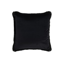 Coussin carré en polyester noir 42x42cm