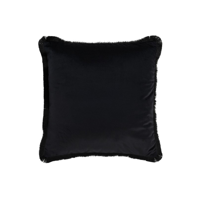 Coussin carré en polyester noir 42x42cm