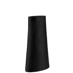 JARRÓN TEXTURA DE YUTE NEGRO LARGE Vase Haut Vase Haut