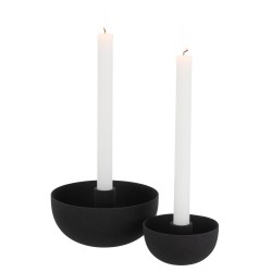 Candelabro de metal en forma de bol 15x15x8 cm