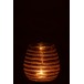Photophore rond en verre marron 17x17x18 cm