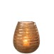 Porta-velas redondo em vidro castanho 20x20x23 cm Porta-velas redondo em vidro castanho 20x20x23 cm
