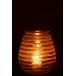 Photophore rond en verre marron 20x20x23 cm