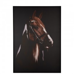 Tableau tête de cheval en toile 103x143x4 cm