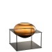 Vase en verre marron 29x29x25 cm Vase en verre marron 29x29x25 cm