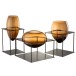 Vase en verre marron 29x29x25 cm Vase en verre marron 29x29x25 cm