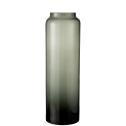 Vase droit en verre gris 19x19x60 cm