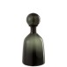 Bouteille décorative noir en verre 14x14x33 cm