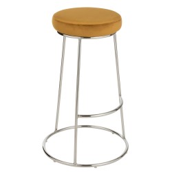 Coussin pour tabouret en textile ocre 34x34x8 cm